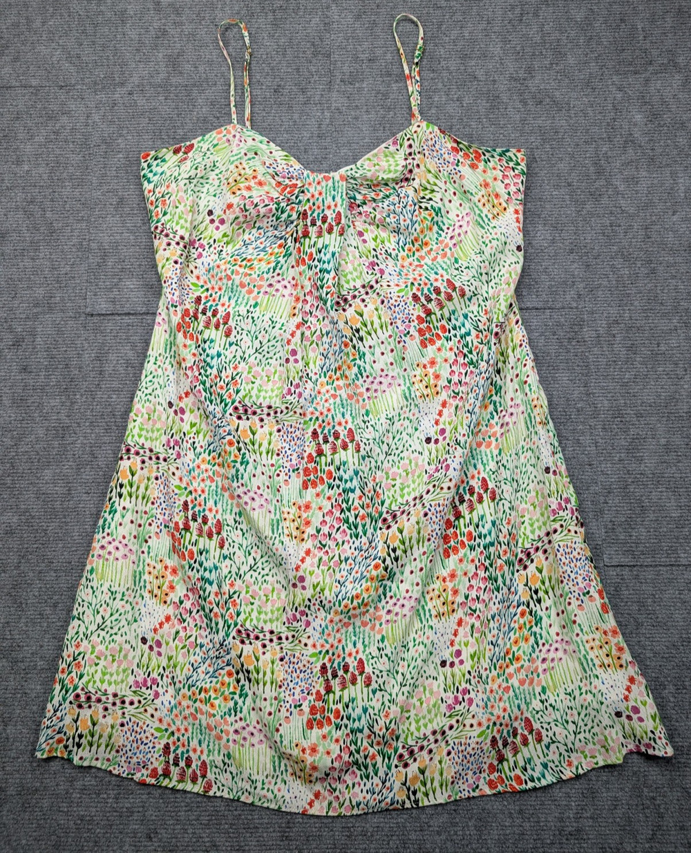 Anthropologie Hutch Wildflower Slip Mini Dress Womens Large Garden Floral 60s